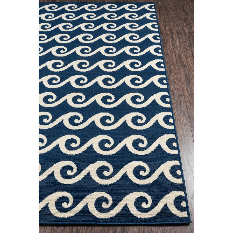 Breakwater Bay Yepez Navy Blue/White Indoor/Outdoor Rug & Reviews Wayfair